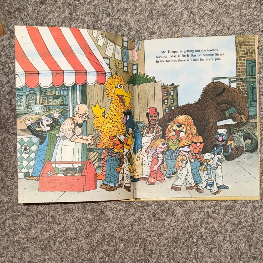 Sesame Street The Tool Box Book with Blue and Orange Cover